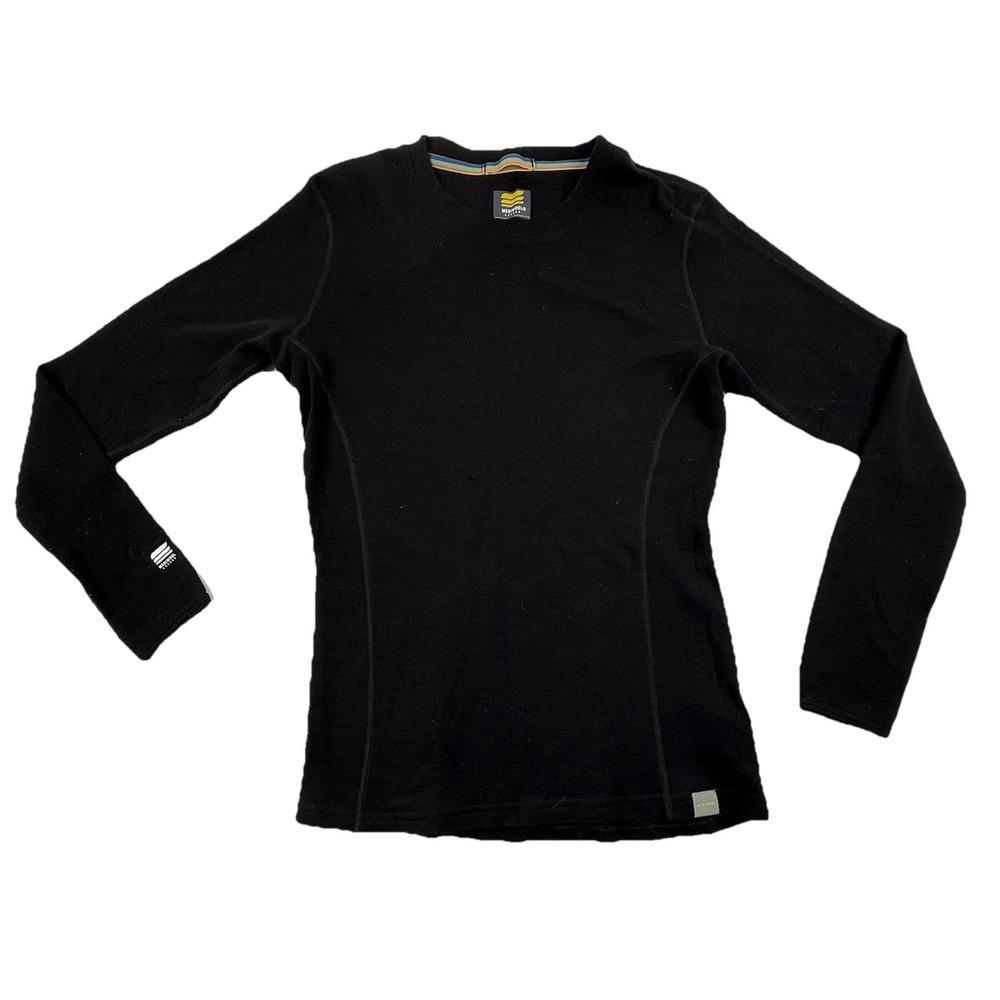 Meriwool Layers Shirt Womens L Black 250g Superfine Merino Wool Base Layer Top